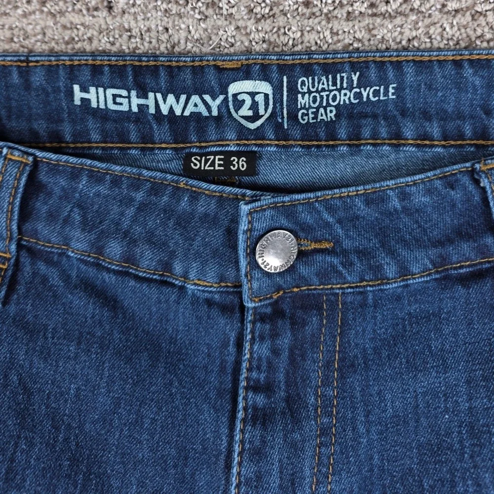 Highway 21 Stronghold Jeans Men 36x32 Blue Dyneema Motorcycle Riding Jeans Denim